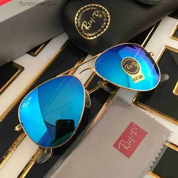 Классические солнцезащитные очки-авиаторы для женщин, высококачественные мужские солнцезащитные очки с лучами, маленькие солнцезащитные очки-пилоты, 55 мм для детей, металлическая оправа, стеклянные линзы Sportr1 FEWY