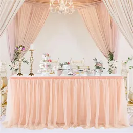 Table Skirt Tulle For Party Tables Pure Color El Conference Cloth Mesh Cover Tutu Yarn Supplies