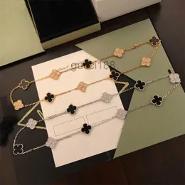 Luxuriöse 10-Diamant-Klee-Halskette, Marke, modisch, hochwertig, 18 Karat Gold mit Box für Damenschmuck MQB2 78II 78II 852D