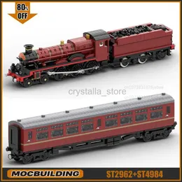 Blocos de trem de filme moc express locomotiva e concurso blocos de construção tecnologia de transporte tijolos diy montagem modelo brinquedos presentes de natal 240120