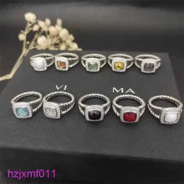 534L Band Rings Designer Hot Selling Women Luxury Twisted Two Coll Cross Pearls Vintage Ring 925 Sterling Silver Diamond Fashion Jewel