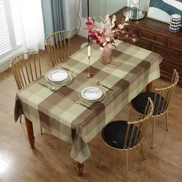 Table Cloth New Tablecloth Plaid Cloth Home Living Room Coffee Table Tablecloth Oil-proof Retro Literary Tablecloth Mantel Mesa