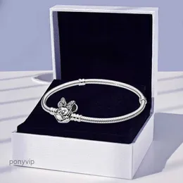 Autentico bracciale con chiusura a topo in argento sterling 925 con scatola originale per bracciali con ciondoli a catena a forma di serpente per donne e ragazze, set di gioielli per feste KZDO