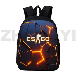 Bags impressão 3D CS vá mochilas Men Men CSGO Tiroteio Pacote de Back School para meninos meninas Qualidade Nylon Bookbag Cartoon estudantil Mochila