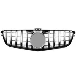 الشبكات لفئة C W204 GT Mesh ABS Material 2007-2014 Racing Grills استبدال مصببة الكلى المصد الأمامي توصيل السيارات OT4UM