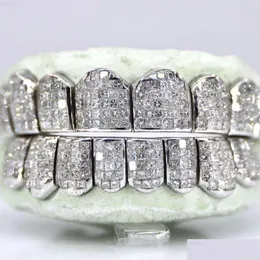 Łańcuchy brzucha Invisibleset Princess Cut Diamond Grillz - Naturalna jakość SLL Out Bussesed Downs Biżuter