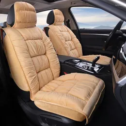 Car Seat Covers Winter Short Plush Cushion Full Surrounded Cover Set Non-slip And Free Binding All Seasonal Universal