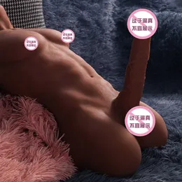 Yarım vücut silikon bebek yetişkin seks oyuncak fiziksel mastürbatör kadın yarım ters model simüle penis ünlü erkek 3h0g