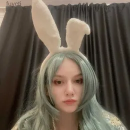 Parti şapkaları moda tavşan kulakları kafa bandı kabarık lolita cosplay kafa bandı yetişkin çocuklar sevimli saç bandı kostümü tavşan paskalya saç aksesuarları yq240120