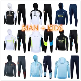 Kapüşonlu Arsen Yetişkin Terzyosu Spurs Futbol Formaları Pepe Saka Yetişkin Erkekler Topçu Şehir Eğitim Takım Odegaard Thomas Tierney Smith Rowe CFC Hoodie Kids Trailsuits