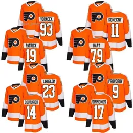 Philadelphia''flyers''jumpers Hockey-Trikot 93 Voracek 19 Patrick 79 Haart Jerseycustom Männer Frauen Kinder Jugend 5657 3798