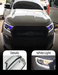 2 Stücke LED DRL für Ford ranger Everest licht stirn auto licht scheinwerfer scheinwerfer abdeckung tagfahrlicht 2015 2016 2017 2018 20191383885