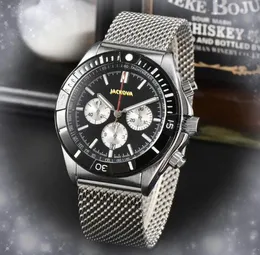 Famosi orologi da uomo di lusso cronometro Sport da uomo di alta qualità Orologio da abitante Acciaio inossidabile Cinturino in argento Vestito alla moda Quarzo Data automatica Super orologi da polso Regali