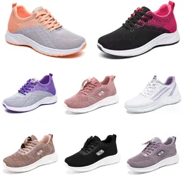 2024 New Women Shoes Running Flat Shoes 내구성 검은 흰색 분홍색 편안한 대형 크기 36-41