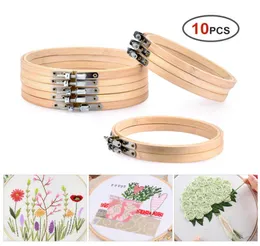 10pcsset 13cm15cm 실용 자수 후프 프레임 세트 대나무 나무 자수 고리 DIY 크로스 스티치 바늘 공예 도구 5750169