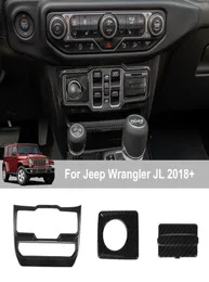 Painel de controle de janela de fibra de carbono Painel de cigarro de cigarro de cigarro USB para Jeep Wrangler JL 2018 UP AUTO ACESSÓRIOS INTERNOS8105485