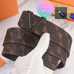 Cintos de grife para mulheres homens ceinture luxe 38 mm de largura Uomini e donne cinto flor V couro impressão logotipo com ouro prata marca top genuíno com caixa cupons presentes