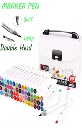 12244860 Colors Artist Dual Head Ritning Sketch Markers Set Brush Alcohol Based Art Marker Pens for School Ritning C181120017112253