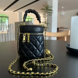 Tasarımcı Çanta Makyaj Çantası Tek Omuz Çantası, Şık Elmas Izgara Deri Zincir Çantası, Üst düzey Sıradan Crossbody Kova Torbası Telefon Torbası Messenger Çanta Çanta