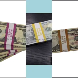 Funny Toys Replica Us Fake Money Kids Play Toy Or Family Game Paper Copy Banknote 100Pcs/Pack Drop Delivery Gifts Novelty Gag Dh51R0SR4