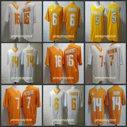 Camisa Vols de Futebol da NCAA 16 Peyton Manning 7 Joe Milton 6 Aaron Beasley 5 Hooker 14 Berry