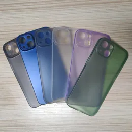 iPhone 14 Plus 13 Pro Max 12 Mini 11 03mm Ultra Thin Slim Matte Frosted Transparent Clear Soft PP Plastic Back Cover CA5091069のケース