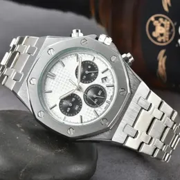 Wysokiej jakości najlepsza marka AP Mens zegarki kwarcowe kalendarz ze stali nierdzewnej Sapphire Sapphire Automatyczny ruch projektantowy wielofunkcyjny chronograph Man Watch