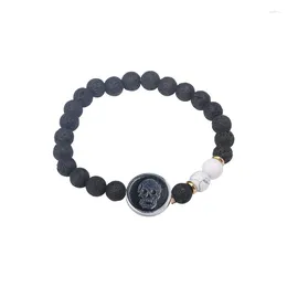 Charme pulseiras homens pulseira casual moda jewlery puck estilo pulseira feita em série de contas legal marca manguito