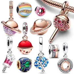 Cosmic Planet Series Sterling Charm Bead Fit Charms Sier Original Pulseira Beads para fazer joias