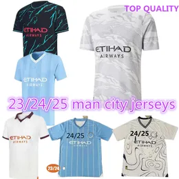 2023 2024 2025 Haaland City 축구 유니폼 Grealish Sterling Mans Cities Mahrez de Bruyne Foden Man Footbal Kit Football Kits 23 24 25 Jersey