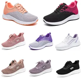 2024 Spring Women Shoes Handing Running Flat Shoes Hållbara Black White Purple Bekväm stor storlek 36-41 DreamItPossible_12