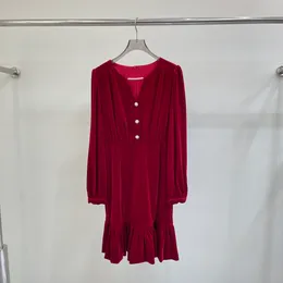 10062 XL 2024 Landebahnkleid Frühling Sommerkleid Schwarz Rot Rundhalsausschnitt Marke Gleicher Stil Damenkleid Mode Hohe Qualität weilaG846