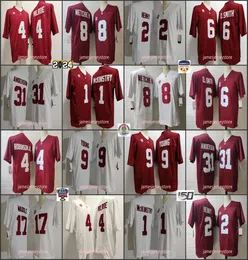 Camisas de futebol universitário do Alabama # 4 Jalen Milroe # 6 Devonta Smith 24 Brandon Miller # 9 Bryce Young # 31 Anderson # 2 Henry # 13 Tagovailoa Homens mulheres jovens