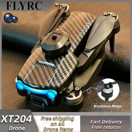 XT204 Light Flow Bürstenlose ferngesteuerte Drohne mit HD-Doppelkamera 1/2/3 Batterien 360° Intelligente Hindernisvermeidung Headless-Modus Track Flight WIFI FPV Mobile