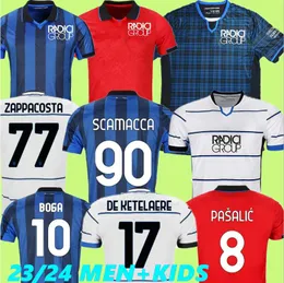 23 24atalanta B.C. Fotbollströjor 2023 2024 L.Muriel Boga Football Shirt BC Koopmeiners Lookman de Ketelaere Scamacca Hojlund Xmas Special Christmas Men Uniforms