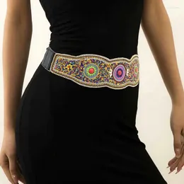 Belts Bohemian Retro Style Waist Decoration Exaggerated Rice Beads Personality Show Thin Sexy Cover Fashion Bundle Belt
