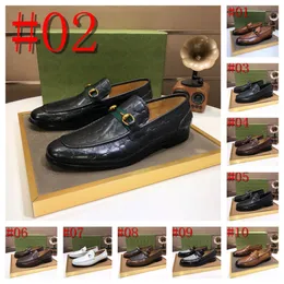 40 Style New Man Luxury Dress Shoe Designer Top Leather Lace-Up Business Loafers Manliga avslappnade skor för män Zapatos de Hombre Storlek 6.5-12