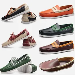 GAI GAI GAI Nuovo Designer Scarpe da Vela di Grandi Dimensioni Scarpe da Ginnastica Casual da Uomo in Vera Pelle Britannica da Guida Singola per Uomo Scarpe da Ginnastica Eur 38-45