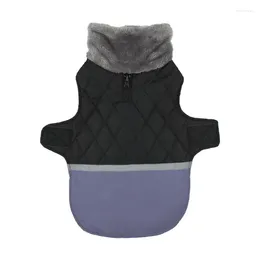 Abbigliamento per cani Abbigliamento invernale Giacca calda riflettente con collo in pelliccia Reversibile impermeabile regolabile a prova di freddo