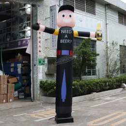 Factory price 2.1x3mH advertising inflatable waving beer ccartoon boy toy sports air blown air sky dancer for event decoration