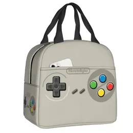 Retro Video Game Turbo Controller مربعات غداء محمولة متعددة الوظائف Gamer Lover Cooler Food Food Bag Bag Bag Bag Kids 240118