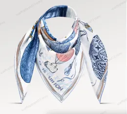 2024 ТОП 1 шелковый шарф Топ роскошный дизайнерский брендовый шарф для женщин и девочек 100% шелкография шелковицы Монограммный узор в твердой коробке с узором 10А, размер 90 * 90 см M79151