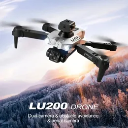 Dron LU200 Pro z podwójnym aparatem, przepływ optyczny, czterostronne unikanie przeszkód, funkcja o stałej wysokości, sześciokierunkowa z żyroskopem, start z jednym przyciskiem, prezent świąteczny