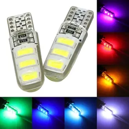 50 Pz / lotto Silcone T10 W5W 5630 6SMD LED Lampadine per auto per 194 168 2825 Lampade di liquidazione Interni Dome Door Reading Luci targa5318455