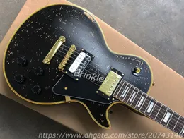 Custom shop Heavy relic Murphy lab R8 guitare électrique LP noire, guitare relique faite à la main, un service personnalisé est disponible