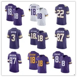 ミネソタ '' vikings''football jerseys 3 addison 18ジャスティンジェファーソン4デインクック22ハリソンスミス8カークカズン7パトリックピーターソン87 T.J.