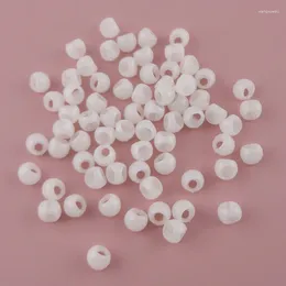 Hair Accessories 400PCS 10mm Two Hole Singles Half Balls Plastic Bells For DIY Elastic Ties Ball Stopper Beads