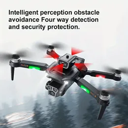 Drone uav quadcopter m1s com três câmeras hd, motor sem escova, prevenção inteligente de obstáculos, brinquedo de natal do dia de ação de graças