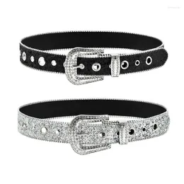 Belts Adult Full Belt For Dress Crystal Pin Buckle Waist Shinning Ladies Formal