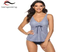 Tengweng 2019 New 5XL Plus Size Tankini Set Leaves Swimwear Women Two Pieces Swimsuitショーツ